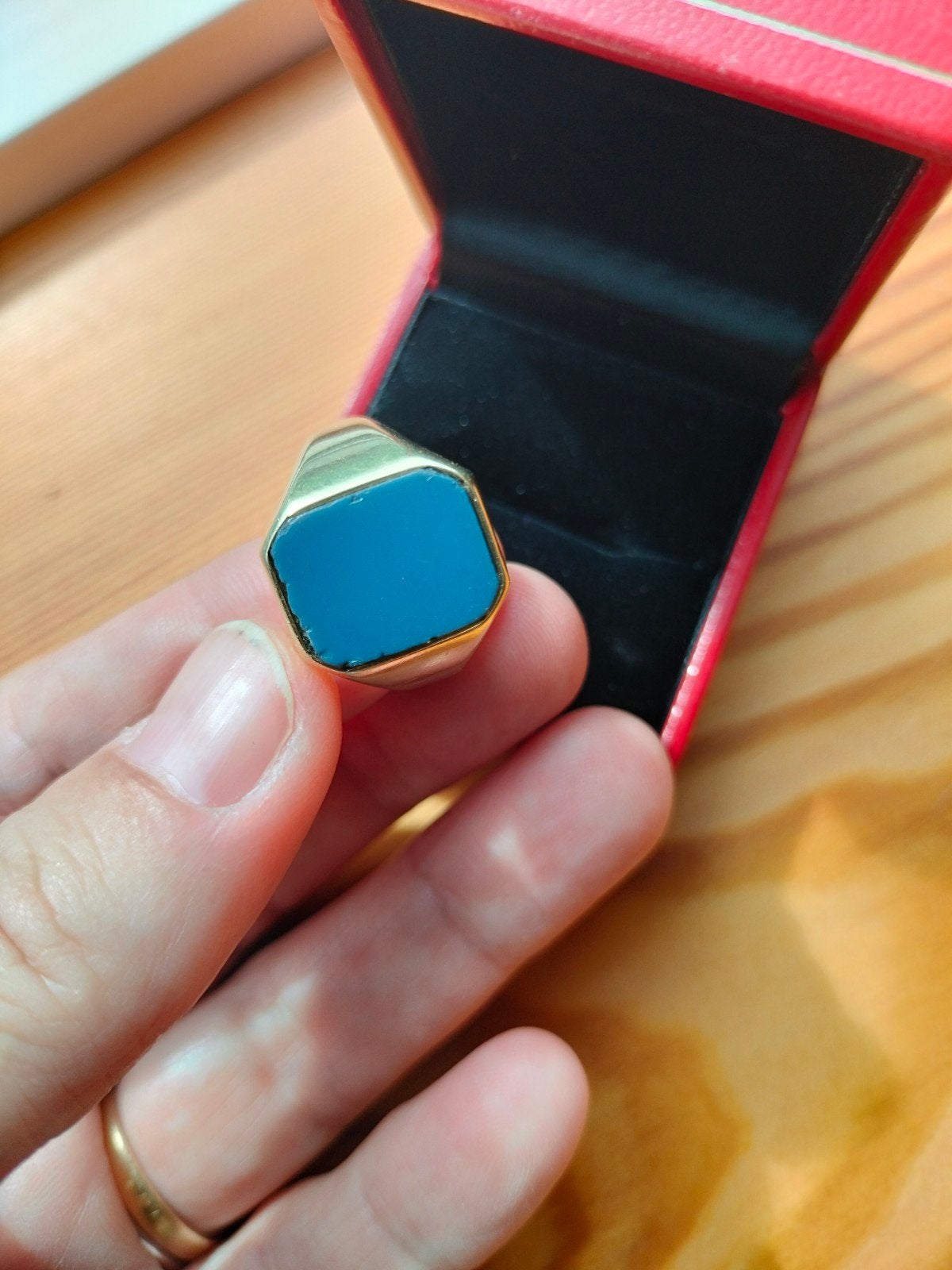 Vintage gouden zegelring., Antiek en Kunst, Ophalen, Goud
