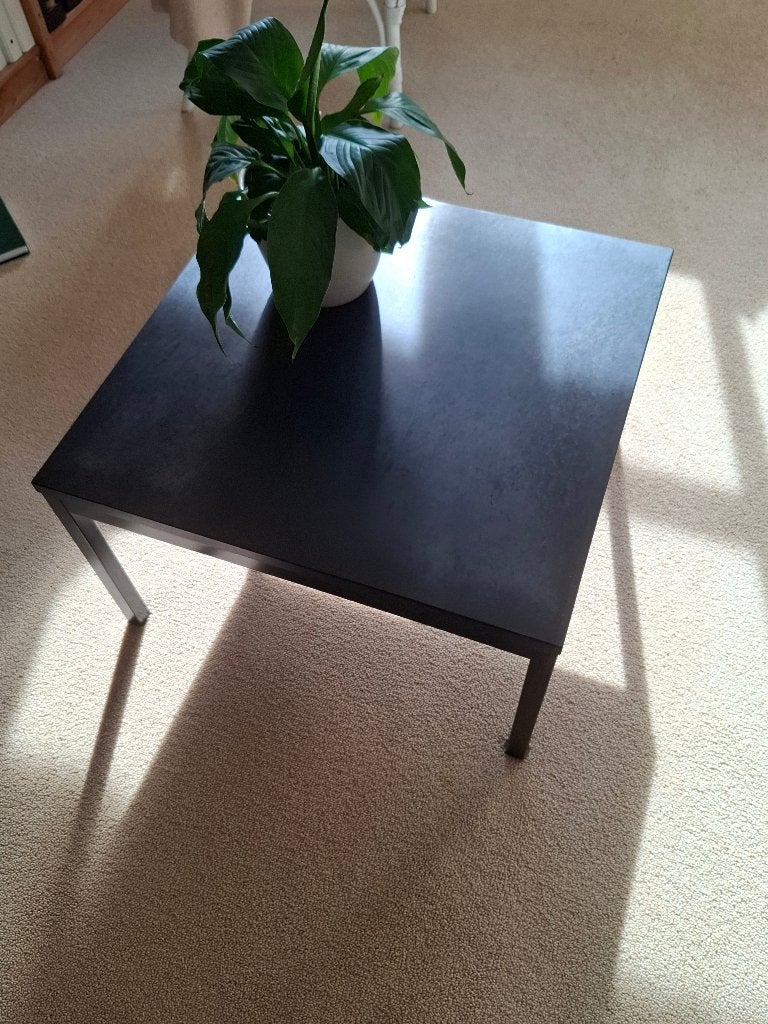 zware stenen zwarte salon tafel, Huis en Inrichting, Ophalen, Overige materialen, Gebruikt, 50 tot 100 cm