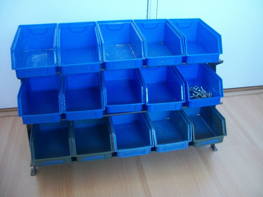 15 Opbergbakjes Schafer voor spijkers op ijzeren systeemrek, Doe-het-zelf en Verbouw, Kratten en Dozen, Overige typen, 50 tot 75 cm
