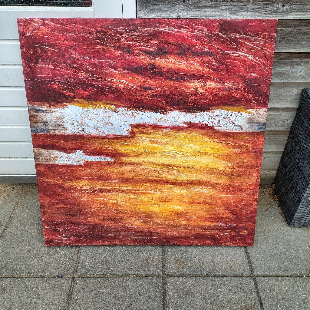 Abstract schilderij, Ophalen