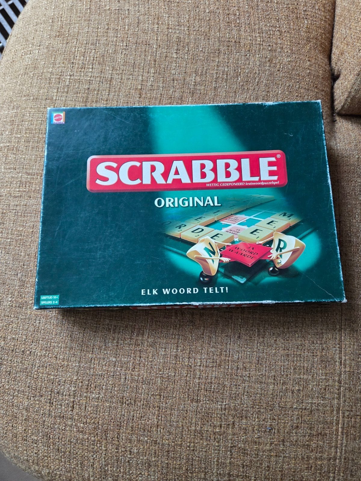Scrabble Original Bordspel - Compleet en in goede staat, Drie of vier spelers, Ophalen of Verzenden, Gebruikt, Mattel
