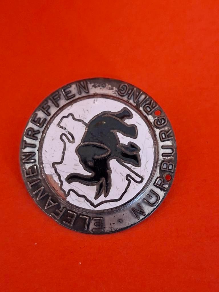 Emaille Motortreffen Nurburgring 4 cm doorsnede, Ophalen of Verzenden, Gebruikt, Overige onderwerpen