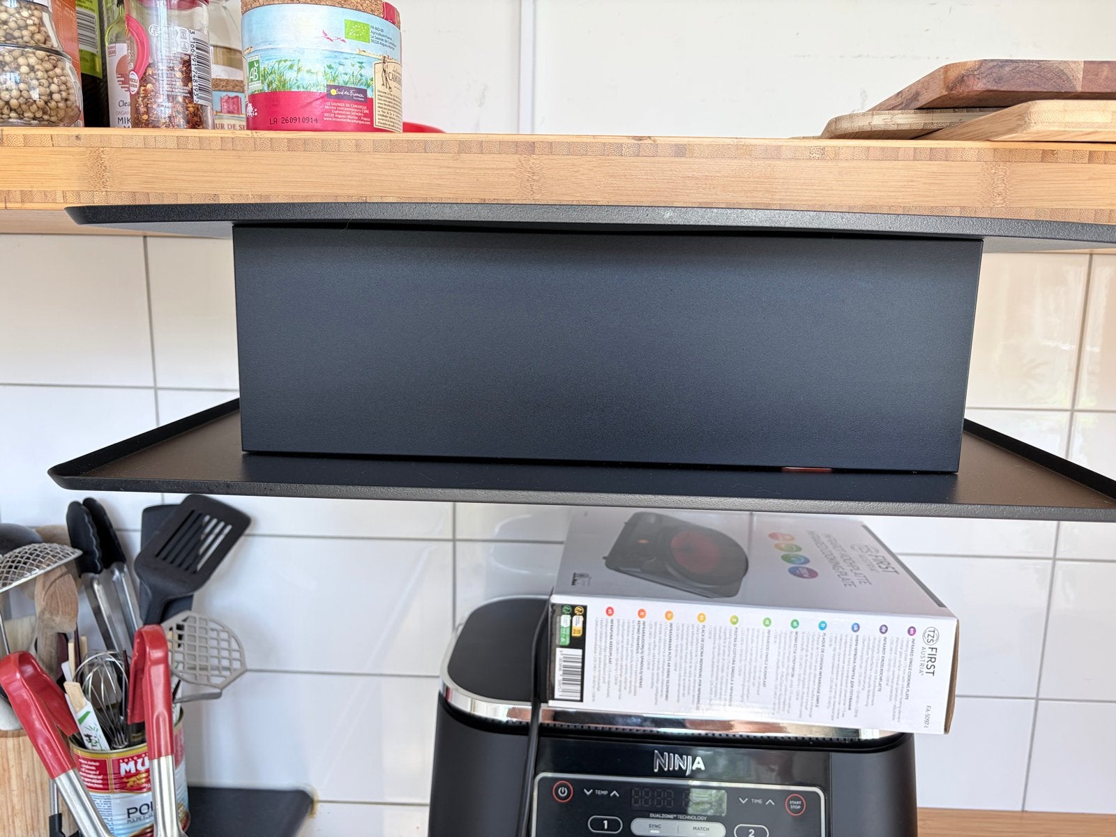 IKEA VIGGBO Afzuigkap wand, 52 cm, zwart, Ophalen, Zo goed als nieuw, Vrijstaand, Motor