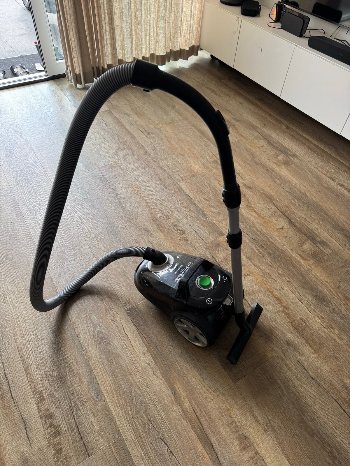 Philips Performer Compact Stofzuiger - Zwart, Witgoed en Apparatuur, Stofzuigers, Stofzak, Gebruikt, Philips, Ophalen of Verzenden