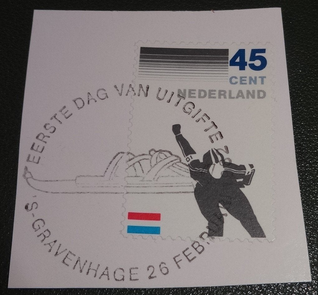 KNSB Schaatser - 1261 - 1982 - First Day stempel - PNe01-13, Postzegels en Munten, Verzenden, Na 1940, Gestempeld