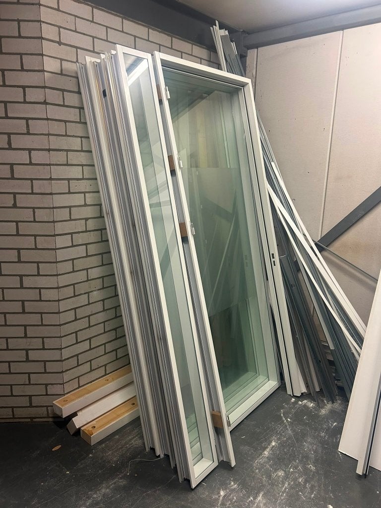Systeemwanden kantoor – glaswanden / deuren / profielen, Ophalen, Gebruikt, 160 cm of meer, Glasplaat