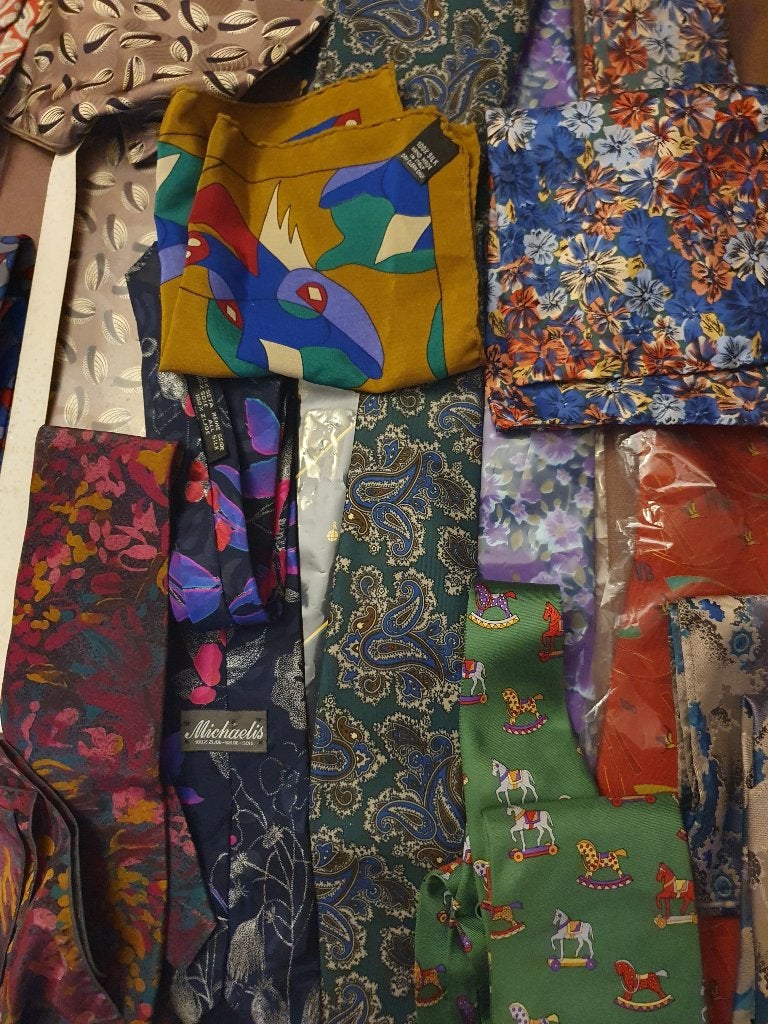 Partij stropdassen pochets | veel zijde | jaren 80/90, Kleding | Heren, Stropdassen, Ophalen, Zo goed als nieuw, Overige kleuren