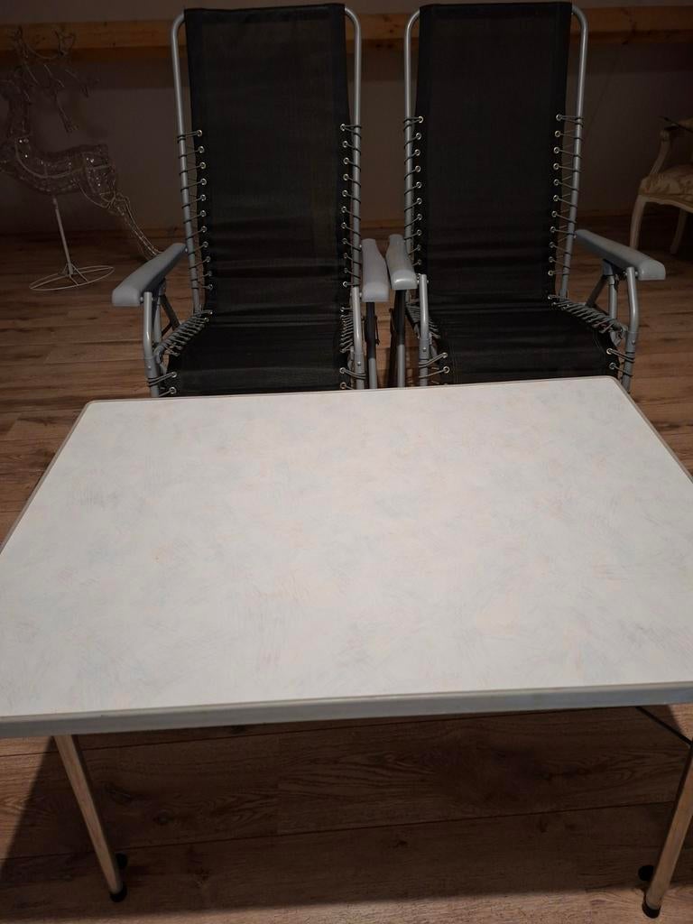 Campingtafel tuinset Camping stoelen mooie staat, Caravans en Kamperen, Kampeermeubelen, Ophalen, Zo goed als nieuw, Campingtafel