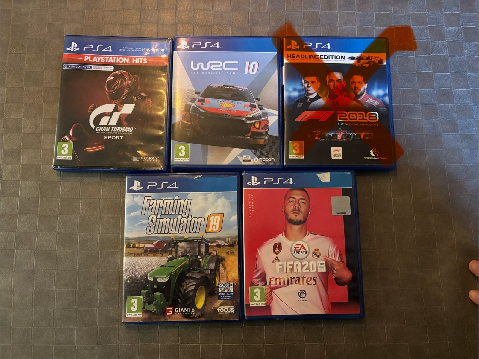 PS4 Games: Gran Turismo, WRC 10, Farming Sim 19, Fifa 20, Ophalen of Verzenden, Zo goed als nieuw, Original, Met games