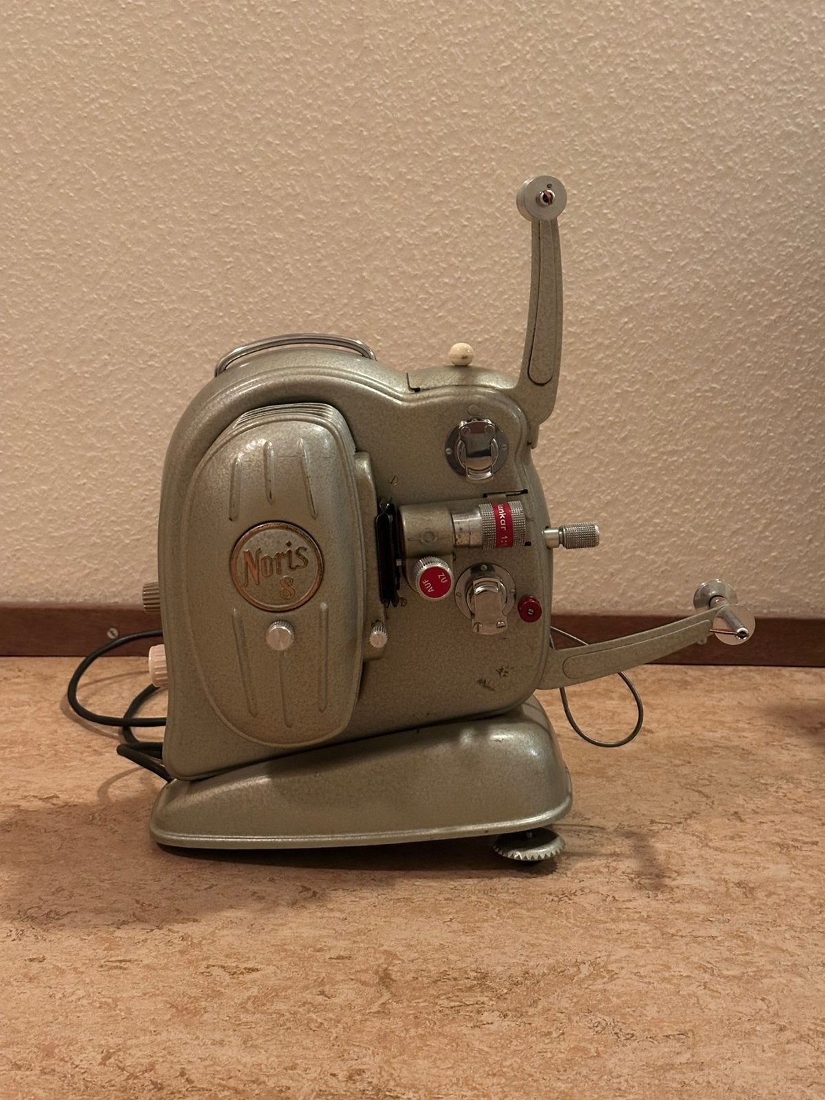 Vintage NORIS 8 filmprojector met film splicer, in koffer, Ophalen, Projector