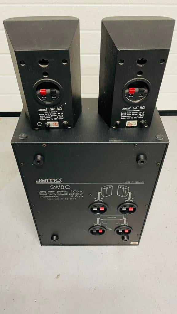 Jamo SW80 luidspreker set, Overige merken, Gebruikt, 2.1-systeem, 70 watt of meer