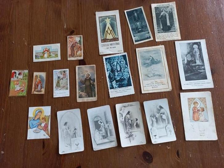 Oude bidprentjes, communie kaartjes en zondagschoolplaatjes, Verzamelen, Ophalen of Verzenden, Gebruikt, Kaart of Prent