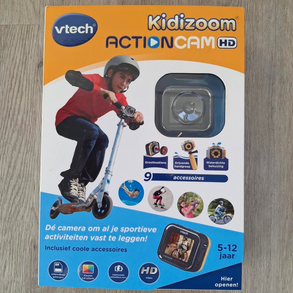 Vtech Kidizoom Action Cam HD - Leg je avonturen vast!, Ophalen of Verzenden, Zo goed als nieuw, 6 jaar of ouder