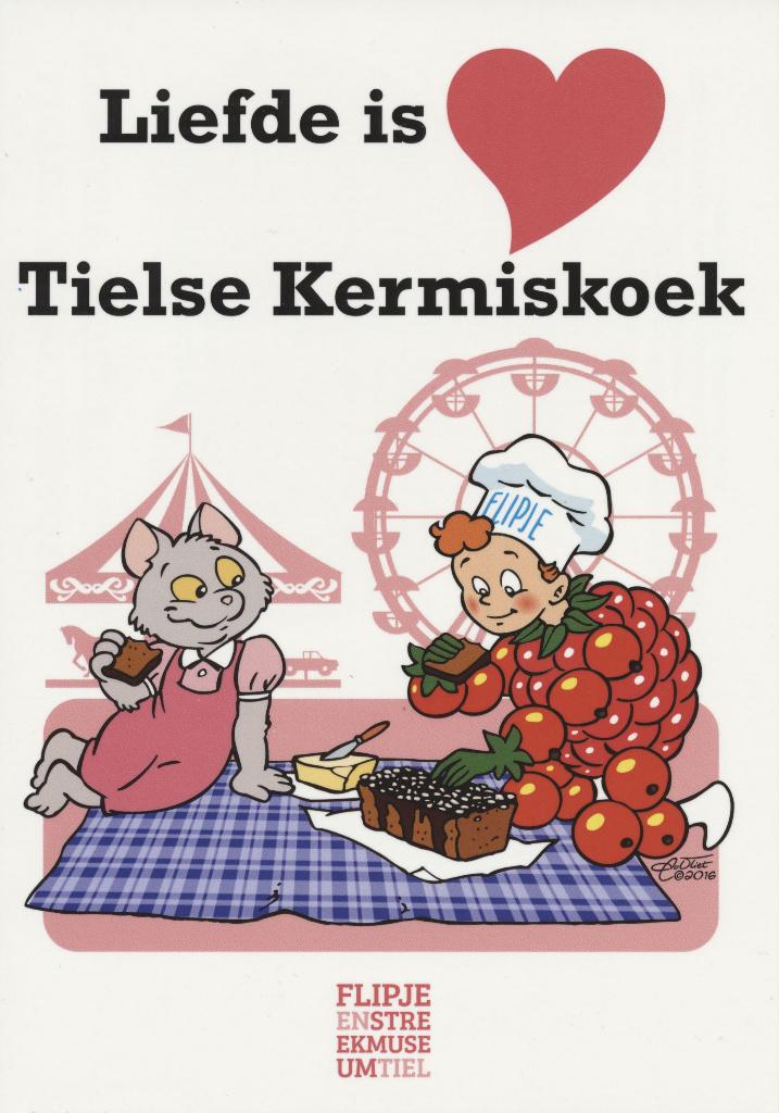 Flipje kaart - Liefde is Tielse kermiskoek, Ophalen, Overige figuren, Nieuw, Overige typen