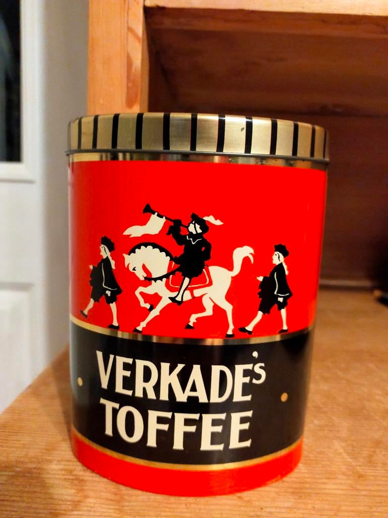 VERKADE TOFFEE BLIK RETRO VINTAGE, Verzamelen, Blikken, Ophalen of Verzenden, Zo goed als nieuw, Overige, Verkade