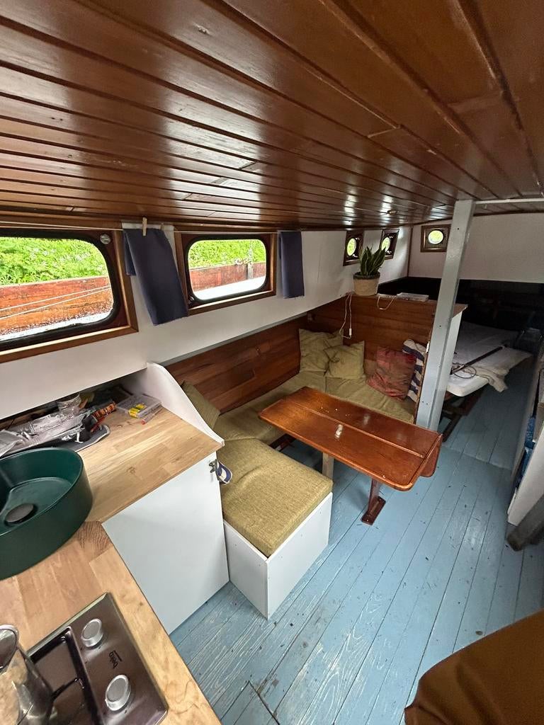 Zeeschouw 10.9m - Sta Hoogte, 3 Zeilen, Watersport en Boten, Kajuitzeilboten en Zeiljachten, Ophalen, Gebruikt, Staal, Diesel