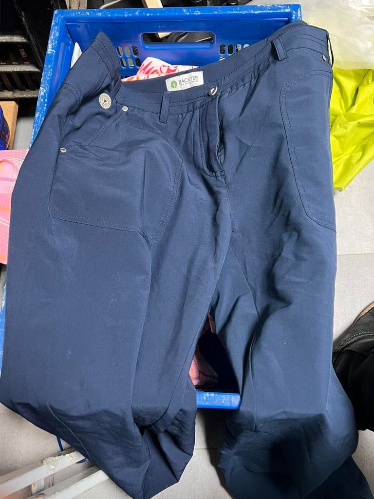 Backtee dunne golfbroek maar 44 blauw izgst, Ophalen of Verzenden, Zo goed als nieuw, Kleding