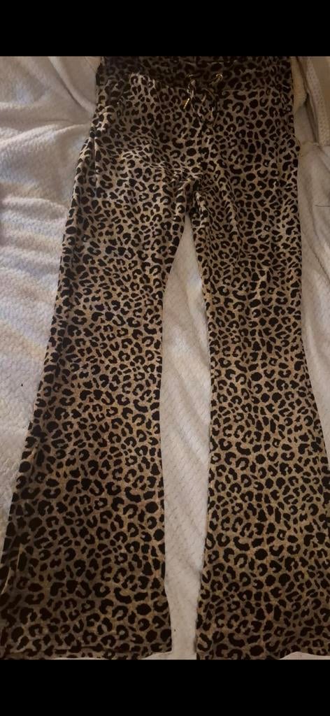 Nieuwe Patty Brard Velours Panterprint Flared Pants L, Kleding | Dames, Bruin, Maat 42/44 (L), Nieuw, Ophalen of Verzenden
