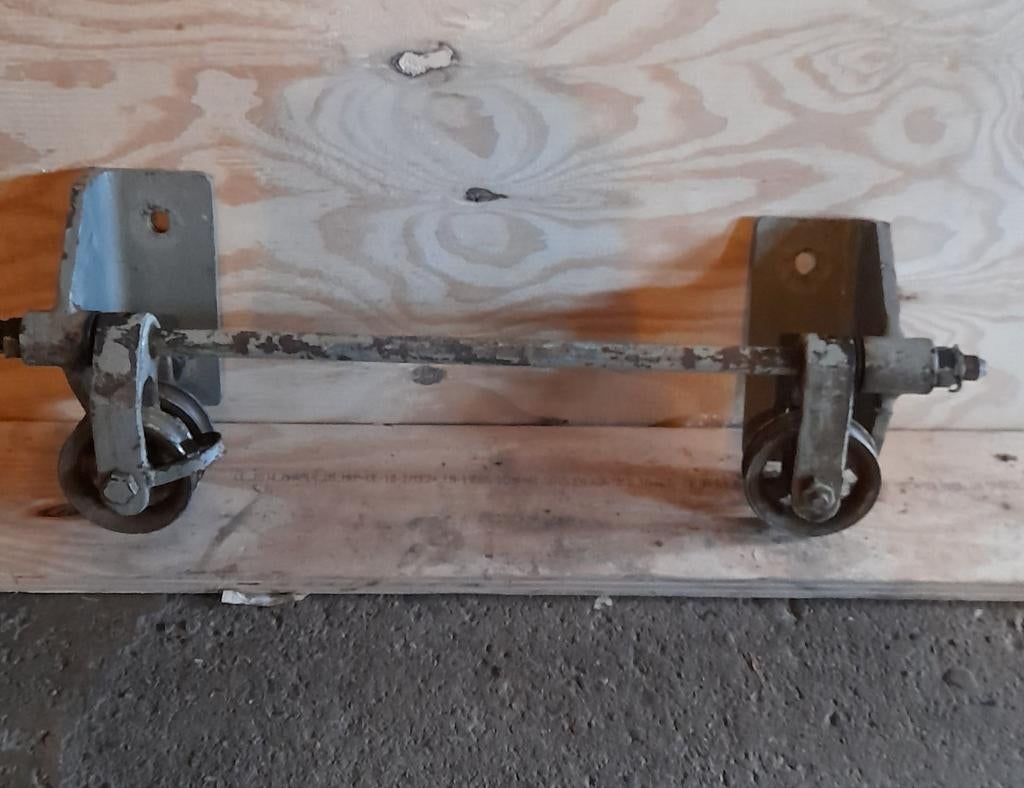 Zware Katrol met Dubbele Rollen - Kantelbaar, Doe-het-zelf en Verbouw, Lieren en Takels, Gebruikt, Ophalen of Verzenden