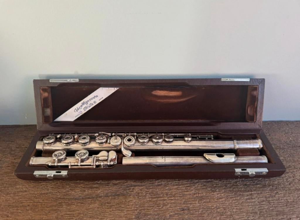 Miyazawa PA-201 Dwarsfluit - Zilveren Kopstuk - Open klep, Muziek en Instrumenten, Blaasinstrumenten | Dwarsfluiten en Piccolo's