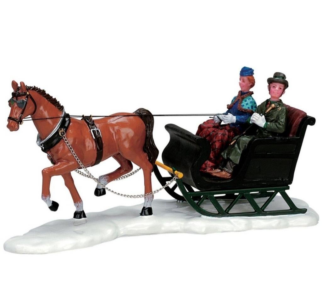 Lemax slee tocht kerstdorp miniatuur, Diversen, Kerst, Ophalen of Verzenden