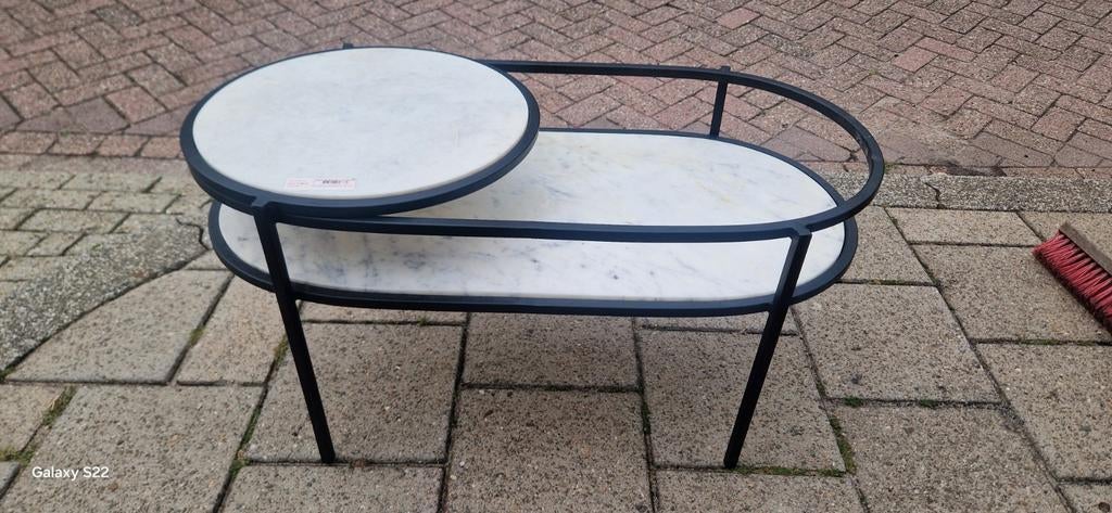 Riverdale salontafel Mara marmer, Huis en Inrichting, Tafels | Salontafels, Ophalen, 50 tot 100 cm, Rond, 50 tot 100 cm