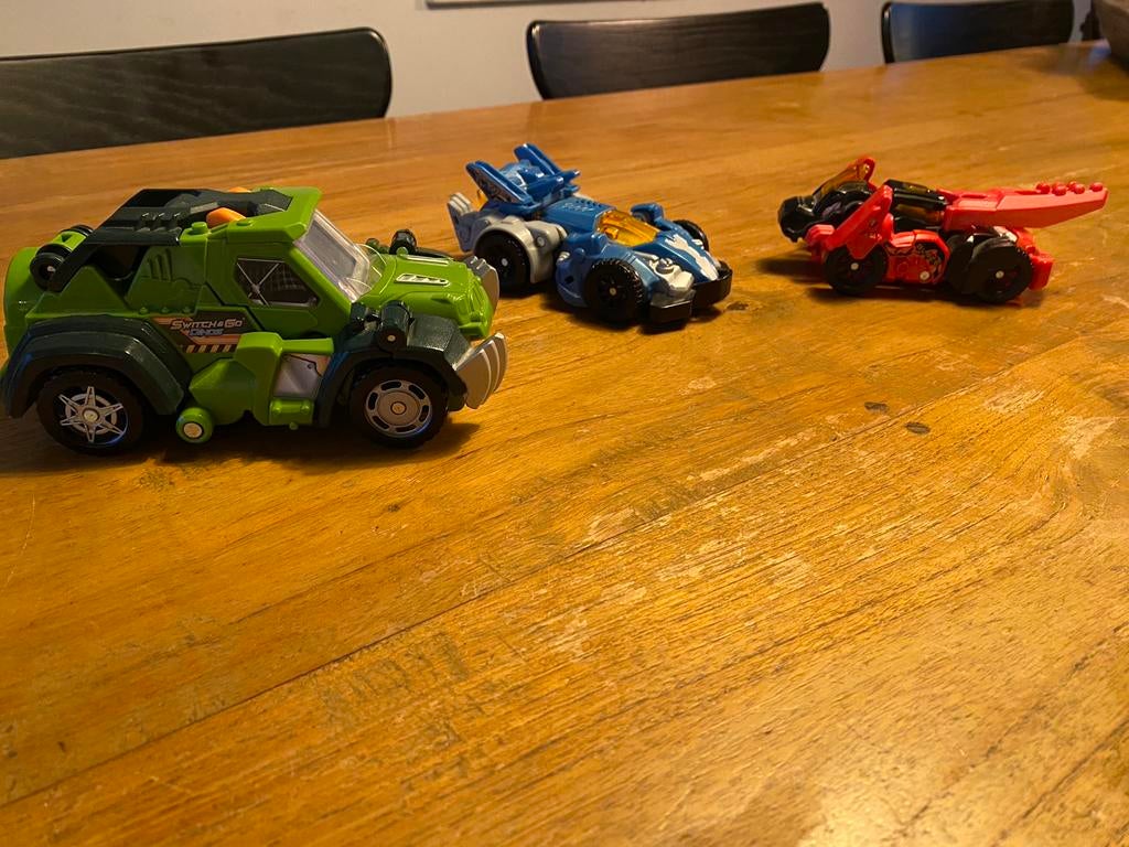 Vtech Transformers 3x groen, blauw en rood, Ophalen, Zo goed als nieuw, 4 tot 6 jaar
