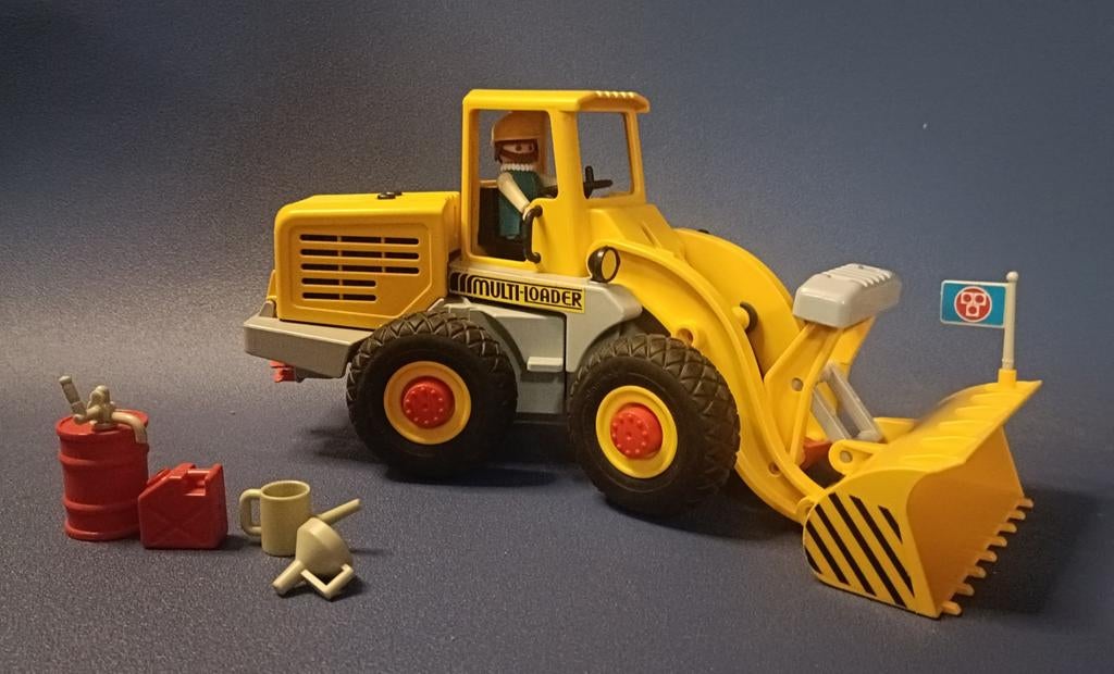 Playmobil 3458 Shovel Wiellader (vintage), Ophalen of Verzenden, Gebruikt, Complete set