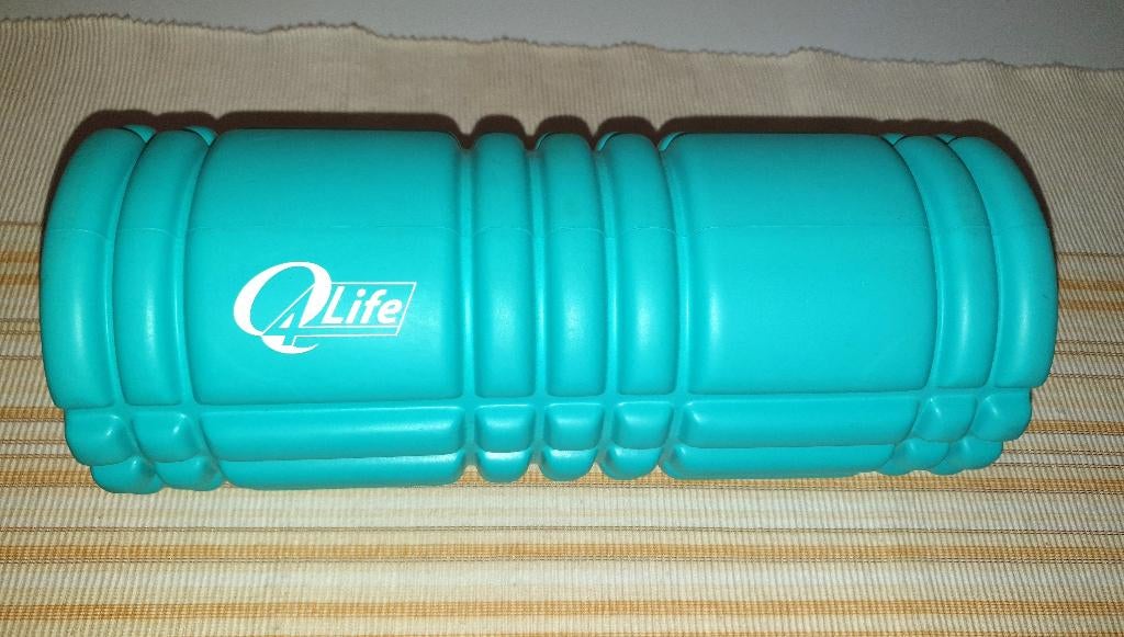 Massage roller Q4life met groene foam L=33 x D=14,5cm, Ophalen of Verzenden, Zo goed als nieuw, Apparaat
