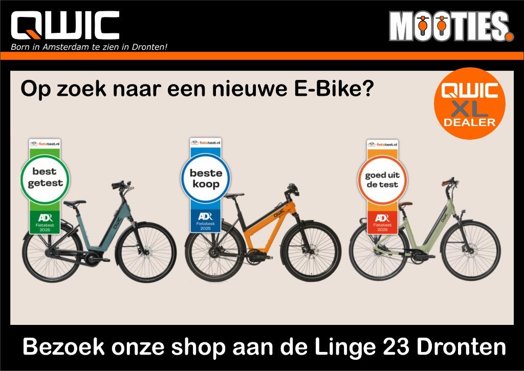Bij Mooties Qwic E bikes electrische fiets prijzen va € 1799, Ophalen of Verzenden, Nieuw, 50 km per accu of meer, Qwic