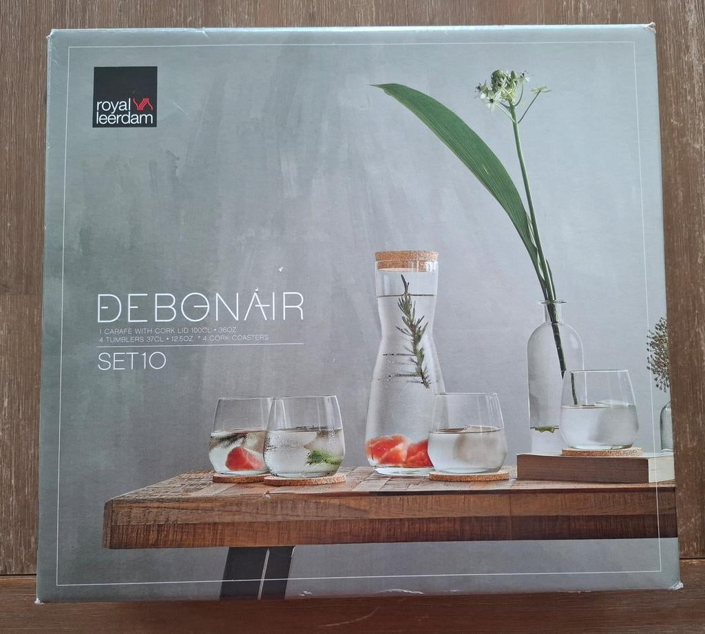 Royal Leerdam karaf set 10 delig, Glas of Glazen, Nieuw, Ophalen of Verzenden, Glas