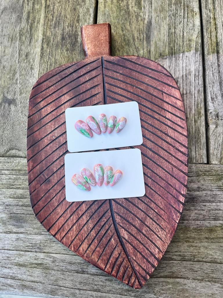 Plaknagels Nailart Bloemen Voorjaar - Handgemaakt, Sieraden, Tassen en Uiterlijk, Nieuw, Ophalen of Verzenden, Toebehoren, Handen en Nagels