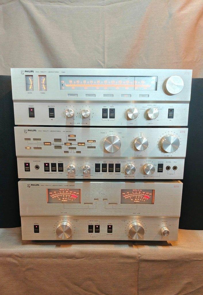 **TOPSET** Philips Laboratories met AH572, AH673 en AH578, Gebruikt, 120 watt of meer, Stereo, Ophalen