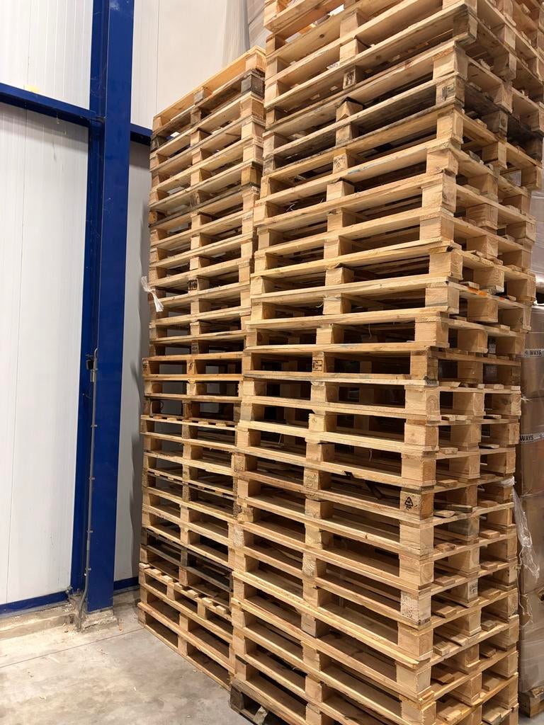 Gebruikte blokpallets - 80 x 120 cm - 200 stuks, Doe-het-zelf en Verbouw, Hout en Planken, Ophalen, Minder dan 25 mm, Pallet, Minder dan 200 cm
