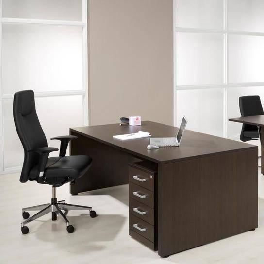 Directie bureaustoel XL zwart leer leder ( hoge rugleuning ), Postbus, VST, Zwart, Nieuw