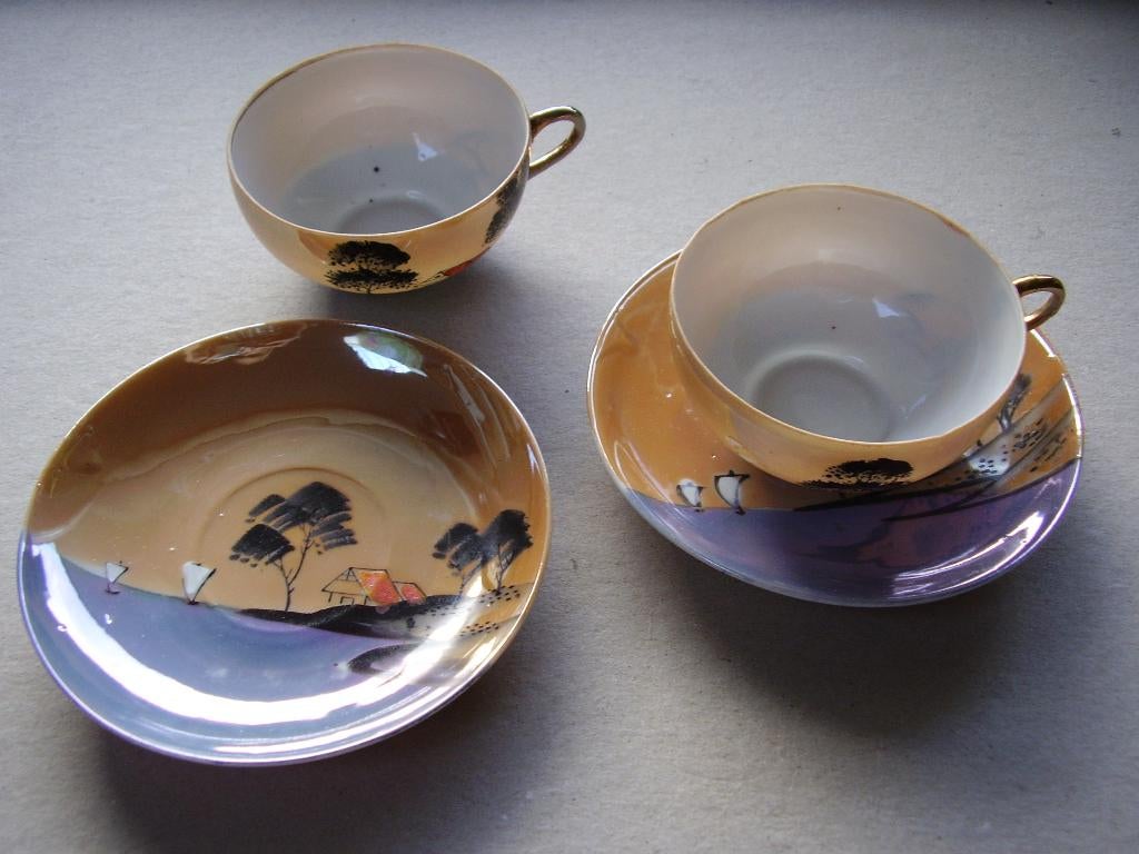 2 kop en schotels Chinees porselein, Antiek en Kunst, Antiek | Porselein, Ophalen of Verzenden
