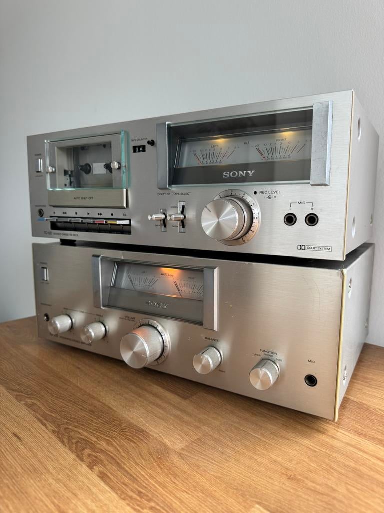 Sony Cassette / Amplifier Set, Ophalen of Verzenden, Zo goed als nieuw, Sony