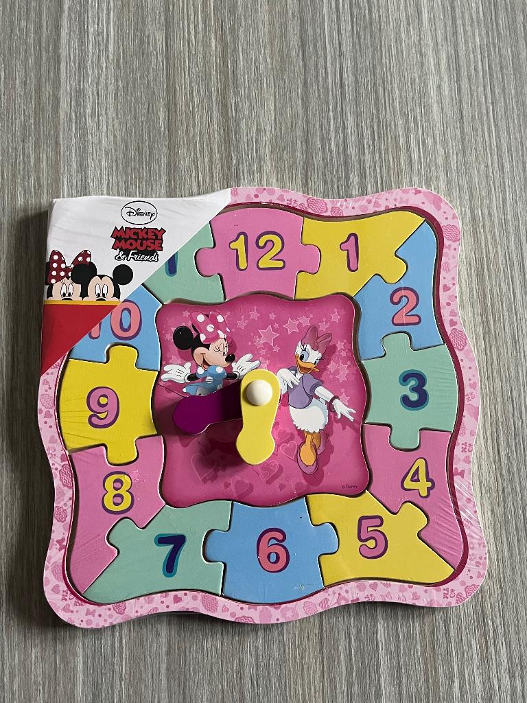 Disney Minnie Mouse puzzel klok (nieuw), Ophalen of Verzenden, 10 tot 50 stukjes, Nieuw, 4 tot 6 jaar