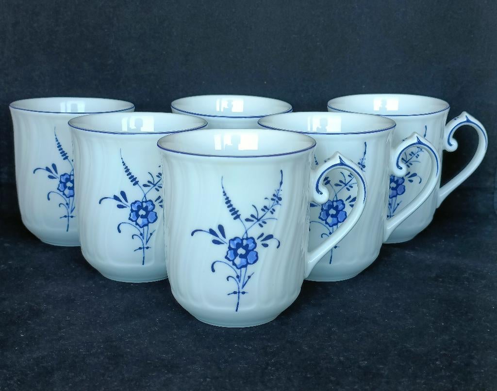 Villeroy & Boch Vieux Luxembourg - mokken / bekers met oor, Ophalen of Verzenden, Zo goed als nieuw, Overige stijlen, Kop(pen) en/of Schotel(s)