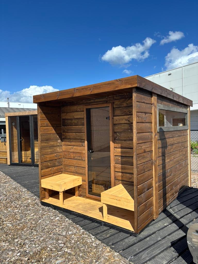 Buitensauna met voorportaal. Sauna tuinsauna incl. Kachel
