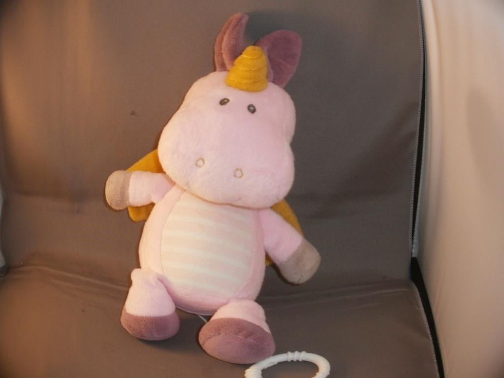 topomini unicorn eenhoorn met muziek doosje roze/paars gele, Kinderen en Baby's, Ophalen of Verzenden, Nieuw, Overige typen