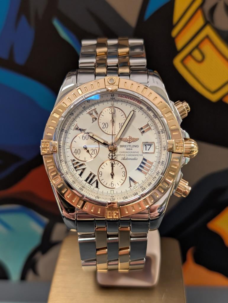 Breitling Chronomat Evolution Ivory, Ophalen of Verzenden, Zo goed als nieuw, Goud