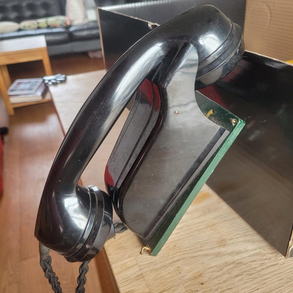 Antiek Bakelieten Wandintercom / Telefoontoestel - Weber, Ophalen