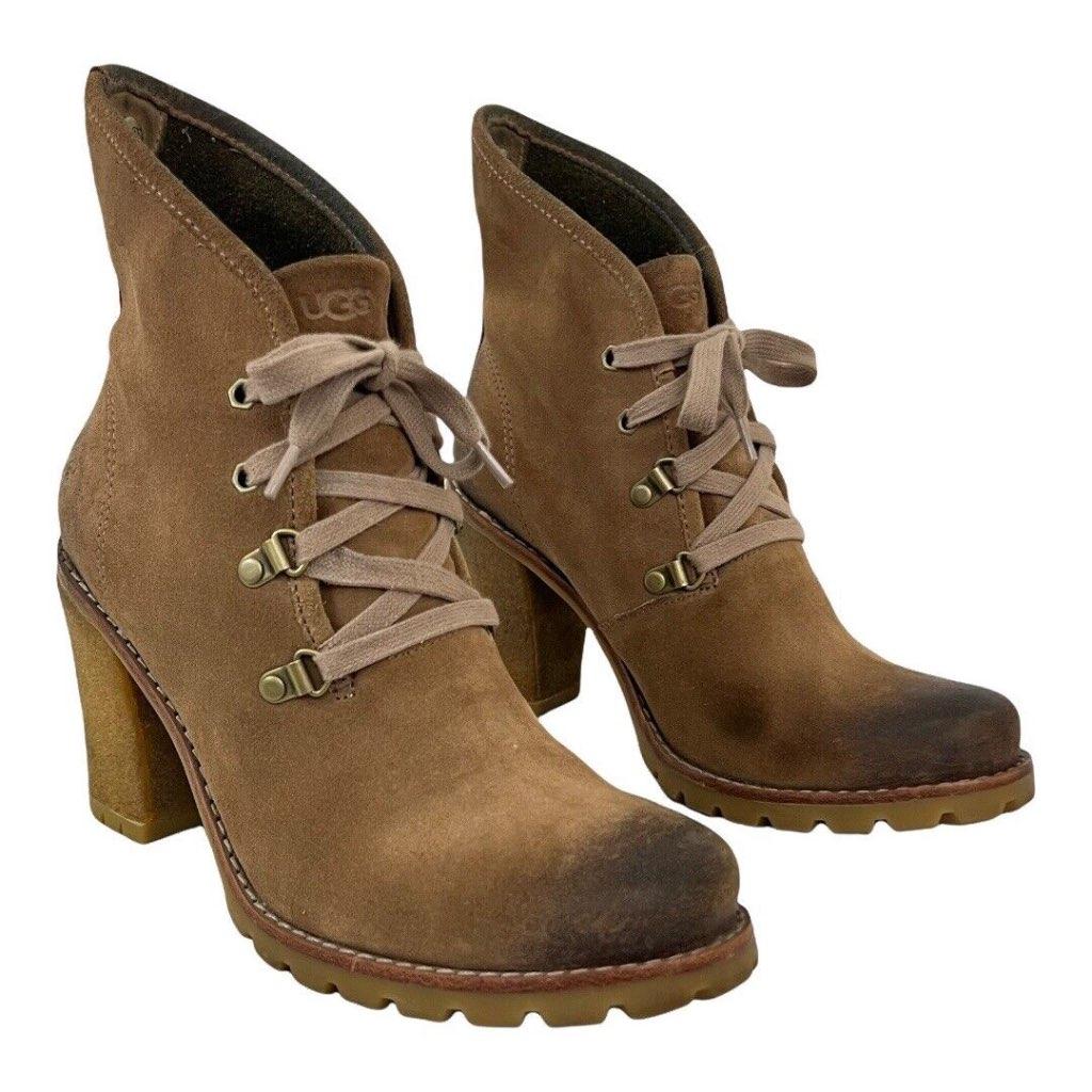 UGG Australia ‘Calynda’ enkellaarsjes – Maat 39, UGG, Beige, Lage of Enkellaarzen, Ophalen of Verzenden