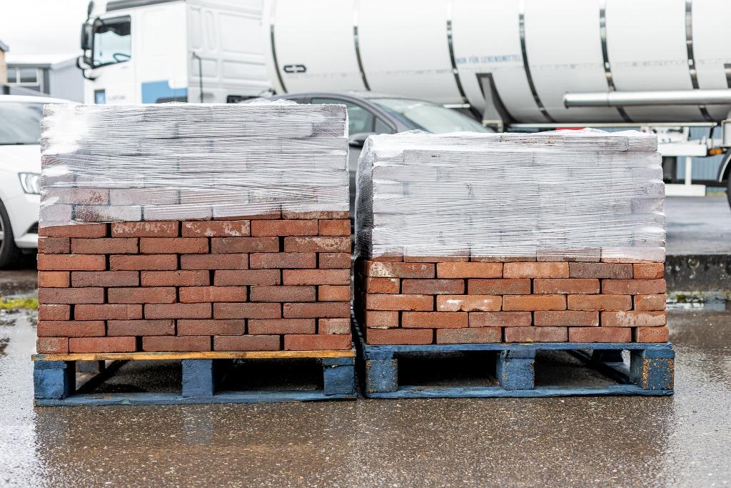 Oude bruine jaren 60 70 vormbak steen rood bruin 22M2, Ophalen of Verzenden, Gebruikt, Bakstenen