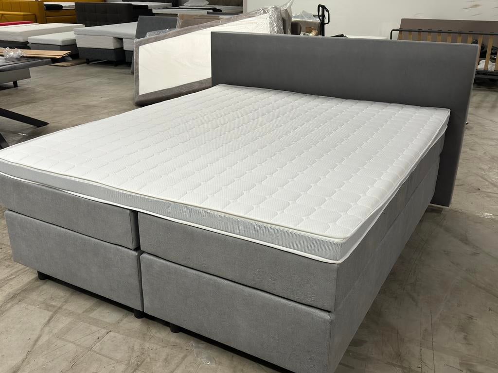Boxspring 180x210 vlak compleet actie éénmalig, Huis en Inrichting, Slaapkamer | Boxsprings, Nieuw, 180 cm, 210 cm, Tweepersoons