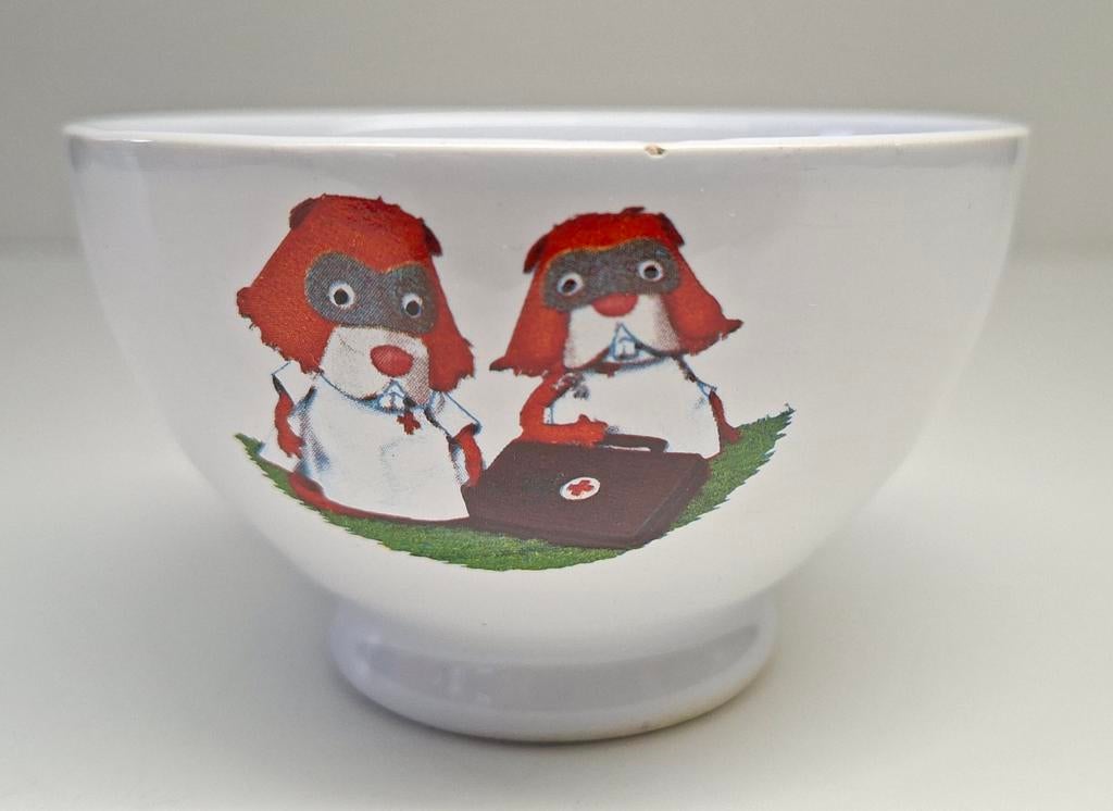 Vintage kommetje Fabeltjeskrant., Ophalen of Verzenden, Gebruikt, Glas, Overige stijlen