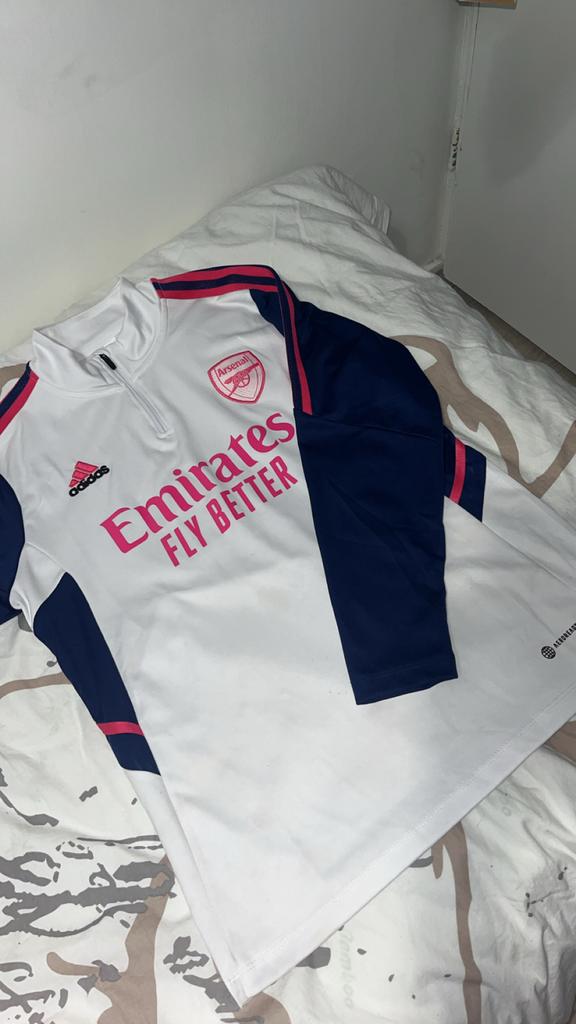 Arsenal Trainingspak XS - Goede Staat, Verzenden, Wit, Zo goed als nieuw, Voetbal