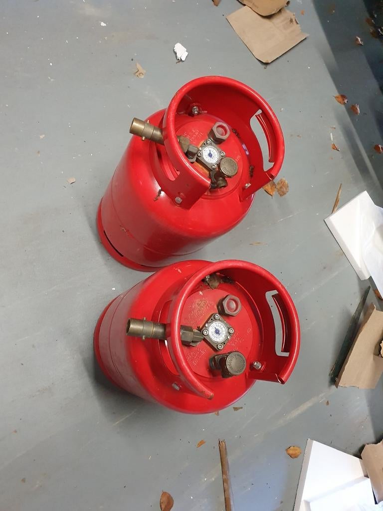 2 Lpg gasflessen gevuld, Ophalen of Verzenden, Zo goed als nieuw