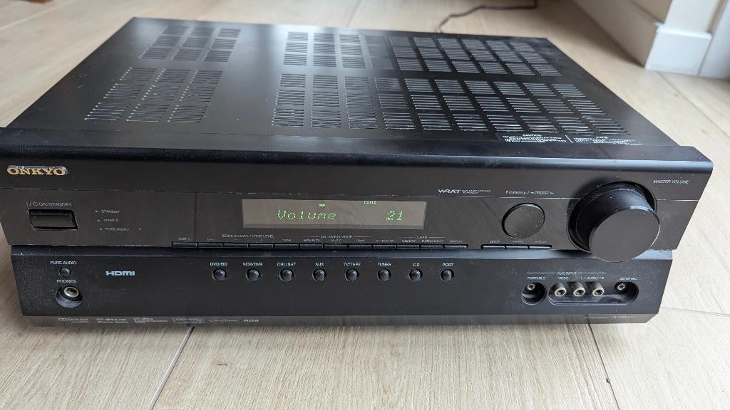 Uitmuntende Onkyo TX-SR508 AV-receiver incl orig. speakers!, Ophalen, Zo goed als nieuw, 120 watt of meer, Onkyo